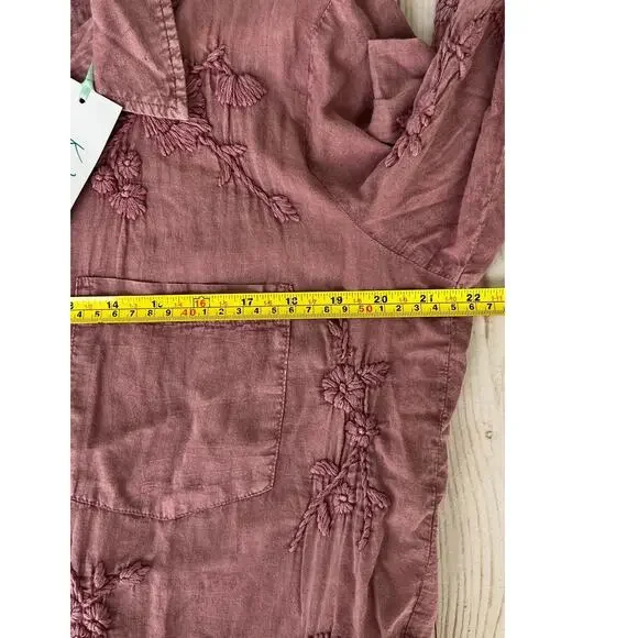NWT Anthropology by Kyla Seo Jo Buttons Up Cotton Embroidered Shirt Size Small - Picture 11 of 12
